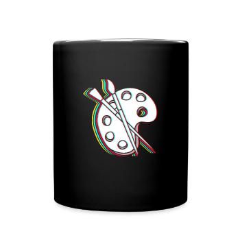 Maler - Tasse einfarbig - Schwarz - Vorne