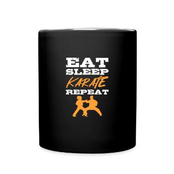 Karate Self-Defense Martial Arts - Full Colour Mug - black - Front