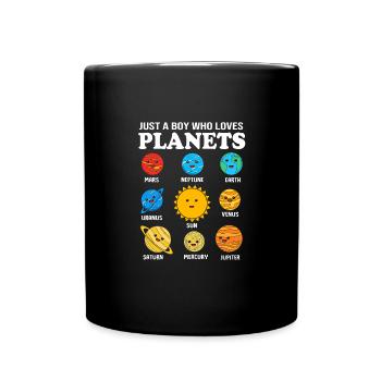 Univers du système solaire - Mug uni - noir - Devant
