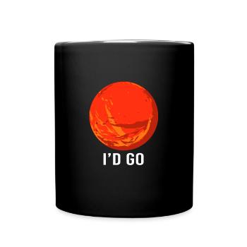 Sonnensystem Universum - Tasse einfarbig - Schwarz - Vorne