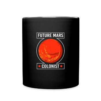 Universum Sonnensystem - Tasse einfarbig - Schwarz - Vorne