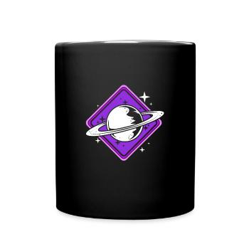 Sonnensystem Universum - Tasse einfarbig - Schwarz - Vorne