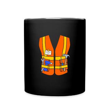 Construction worker construction site - Full Colour Mug - black - Front