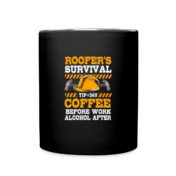 Construction worker construction site - Full Colour Mug - black - Front