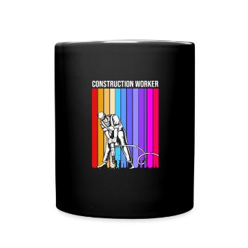 Construction worker construction site - Full Colour Mug - black - Front