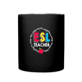 Englischlehrerin Englisch Lehrer - Tasse einfarbig - Schwarz - Vorne