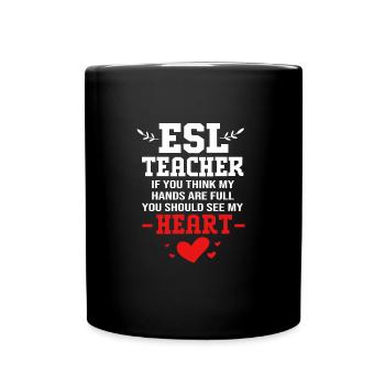 Englischlehrerin Englisch Lehrer - Tasse einfarbig - Schwarz - Vorne