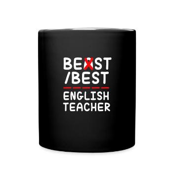 Englischlehrerin Englisch Lehrer - Tasse einfarbig - Schwarz - Vorne