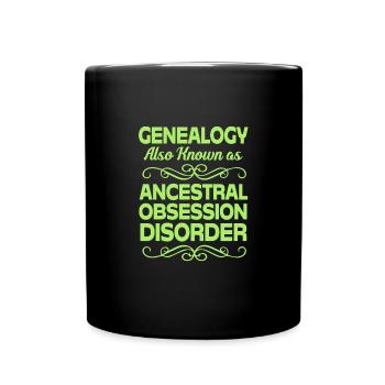 Family tree genealogy - Full Colour Mug - black - Front