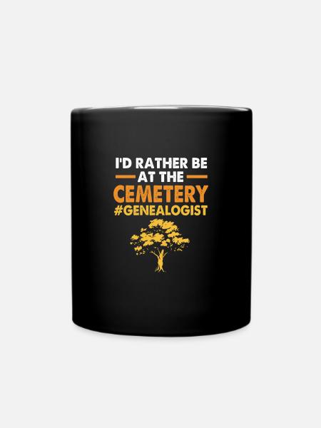 Stammbaum Genealogie - Tasse einfarbig - Schwarz