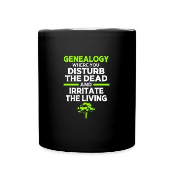Family tree genealogy - Full Colour Mug - black - Front