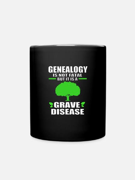 Stammbaum Genealogie - Tasse einfarbig - Schwarz