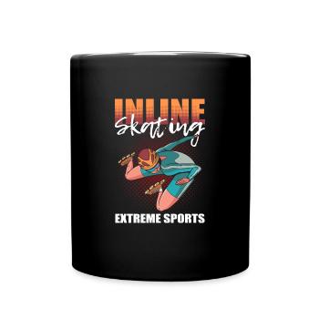 Patins à roulettes Patins à roues alignées - Mug uni - noir - Devant