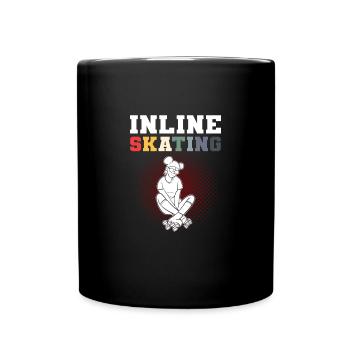 Patins à roulettes Patins à roues alignées - Mug uni - noir - Devant