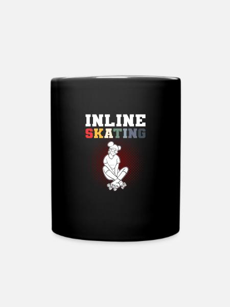 Rollschuhlaufen Rollschuhe Inline-Skates - Tasse einfarbig - Schwarz