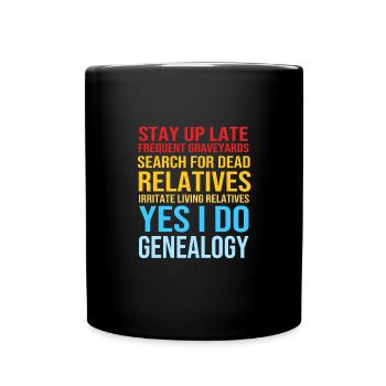 Family tree genealogy - Full Colour Mug - black - Front