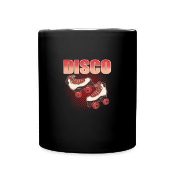 Rollschuhlaufen Rollschuhe Inline-Skates Disco - Tasse einfarbig - Schwarz - Vorne