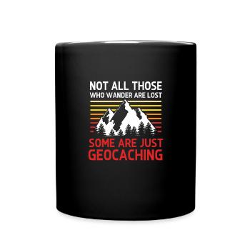 Geocaching Geocache Geocacher - Tasse einfarbig - Schwarz - Vorne