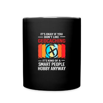 Geocaching Geocache Geocacher - Full Colour Mug - black - Front