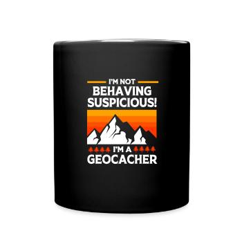 Geocaching Geocache Geocacher - Tasse einfarbig - Schwarz - Vorne