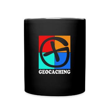 Geocaching Geocache Geocacher - Tasse einfarbig - Schwarz - Vorne