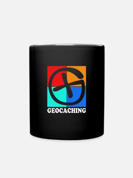 Geocaching Geocache Geocacher - Tasse einfarbig - Schwarz