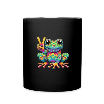 Hippie Festival - Tasse einfarbig - Schwarz - Vorne