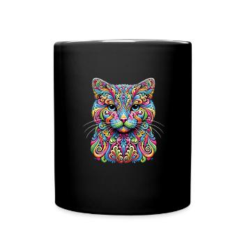 Hippie Festival - Tasse einfarbig - Schwarz - Vorne