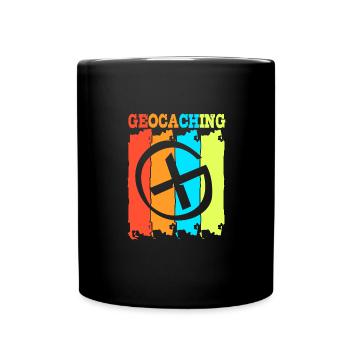 Geocaching Geocache Geocacher - Tasse einfarbig - Schwarz - Vorne
