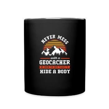 Geocaching Geocache Geocacher - Tasse einfarbig - Schwarz - Vorne