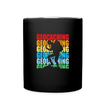Geocaching Geocache Geocacher - Tasse einfarbig - Schwarz - Vorne