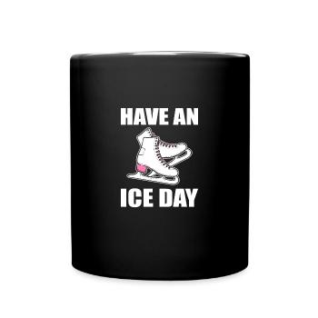 Patinage sur glace Patinage sur glace Patinage sur glace - Mug uni - noir - Devant