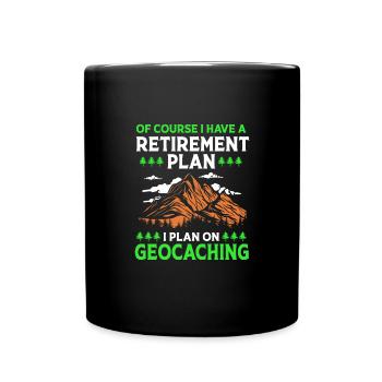 Géocaching Geocache Geocacher Pension - Mug uni - noir - Devant