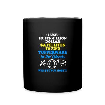 Geocaching Geocache Geocacher - Full Colour Mug - black - Front