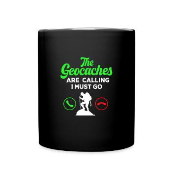 Geocaching Geocache Geocacher - Tasse einfarbig - Schwarz - Vorne