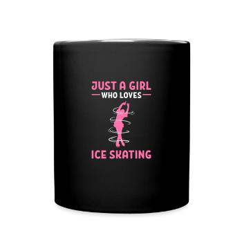 Patinage sur glace Patinage sur glace Patinage sur glace - Mug uni - noir - Devant