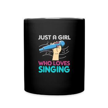 Karaoke - Tasse einfarbig - Schwarz - Vorne