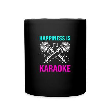 Karaoke - Tasse einfarbig - Schwarz - Vorne
