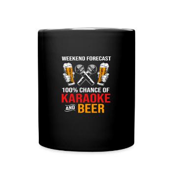 Karaoke - Tasse einfarbig - Schwarz - Vorne