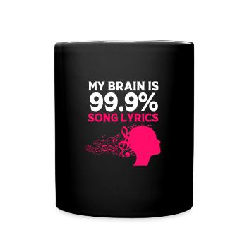 Karaoke - Tasse einfarbig - Schwarz - Vorne