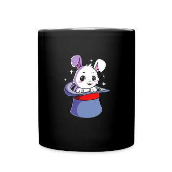 Wizard Magic Magician Bunny - Full Colour Mug - black - Front