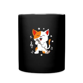 Karaoke - Tasse einfarbig - Schwarz - Vorne