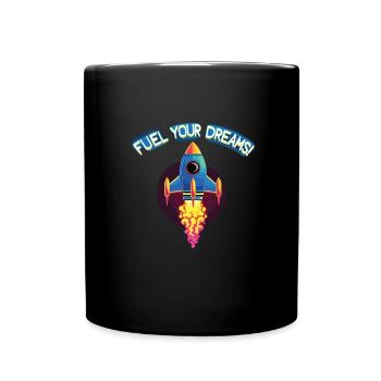 Fusée - Mug uni - noir - Devant