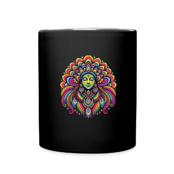 Hippie Festival - Tasse einfarbig - Schwarz - Vorne