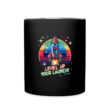 Fusée - Mug uni - noir - Devant