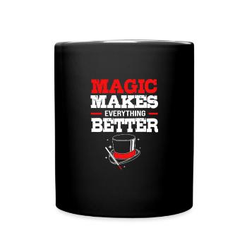 wizard magic magician - Full Colour Mug - black - Front