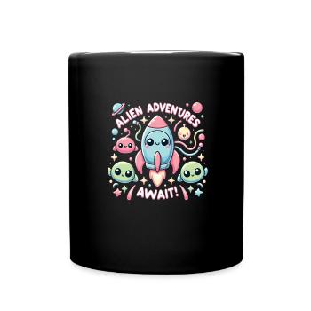 Fusée - Mug uni - noir - Devant