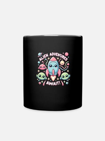 Rocket - Full Colour Mug - black