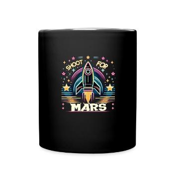 Fusée - Mug uni - noir - Devant