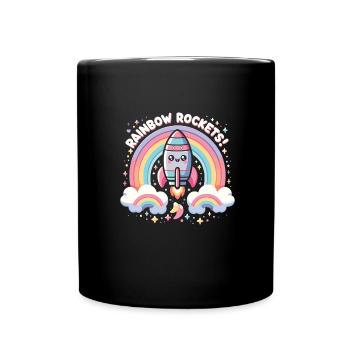 Rocket - Full Colour Mug - black - Front